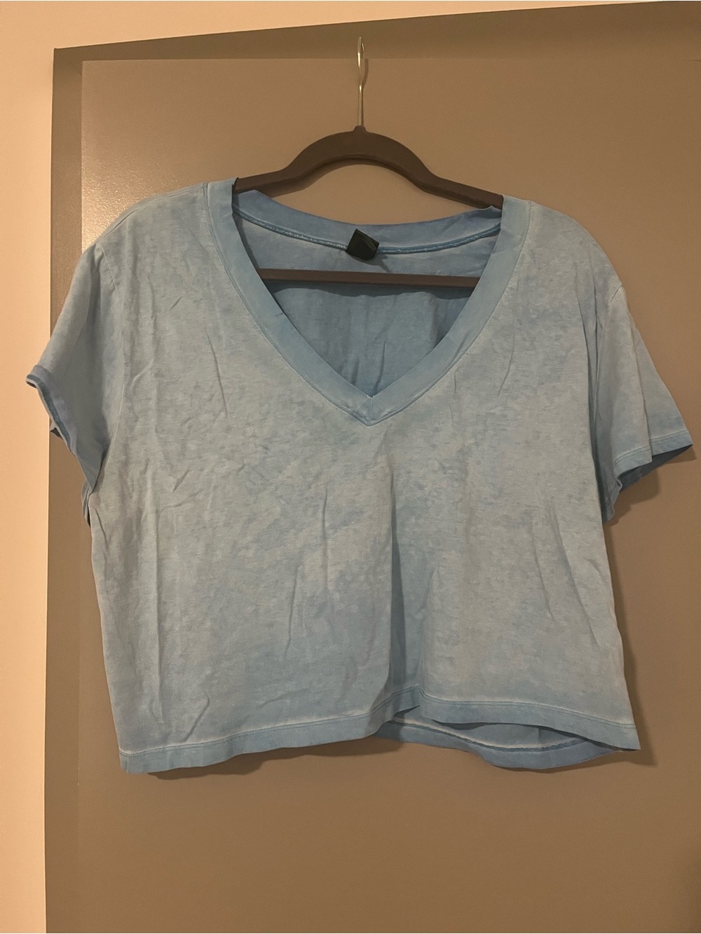 Wild fable tie dye light blue cotton cropped t-shirt - size XXL